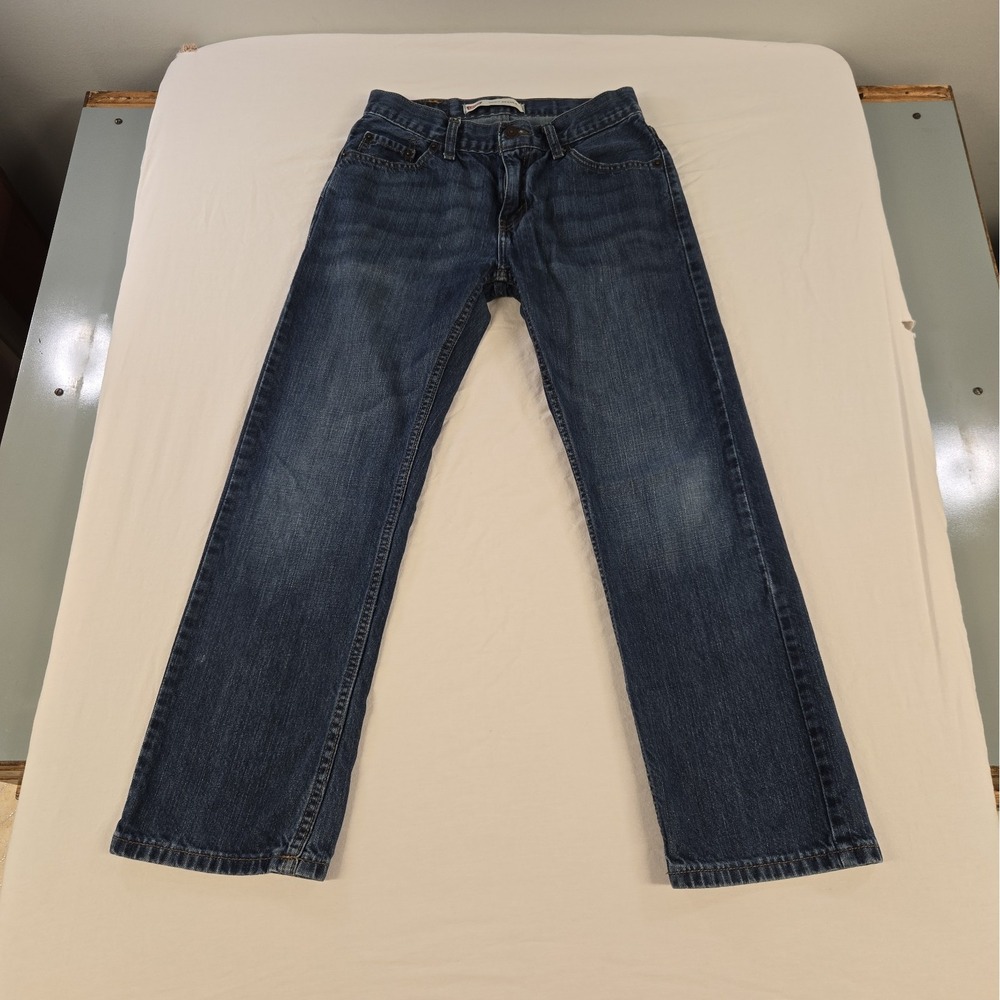Levis 505 Regular Fit Jeans Boys Size 14 Reg Blue Denim 27x27 Medium Wash